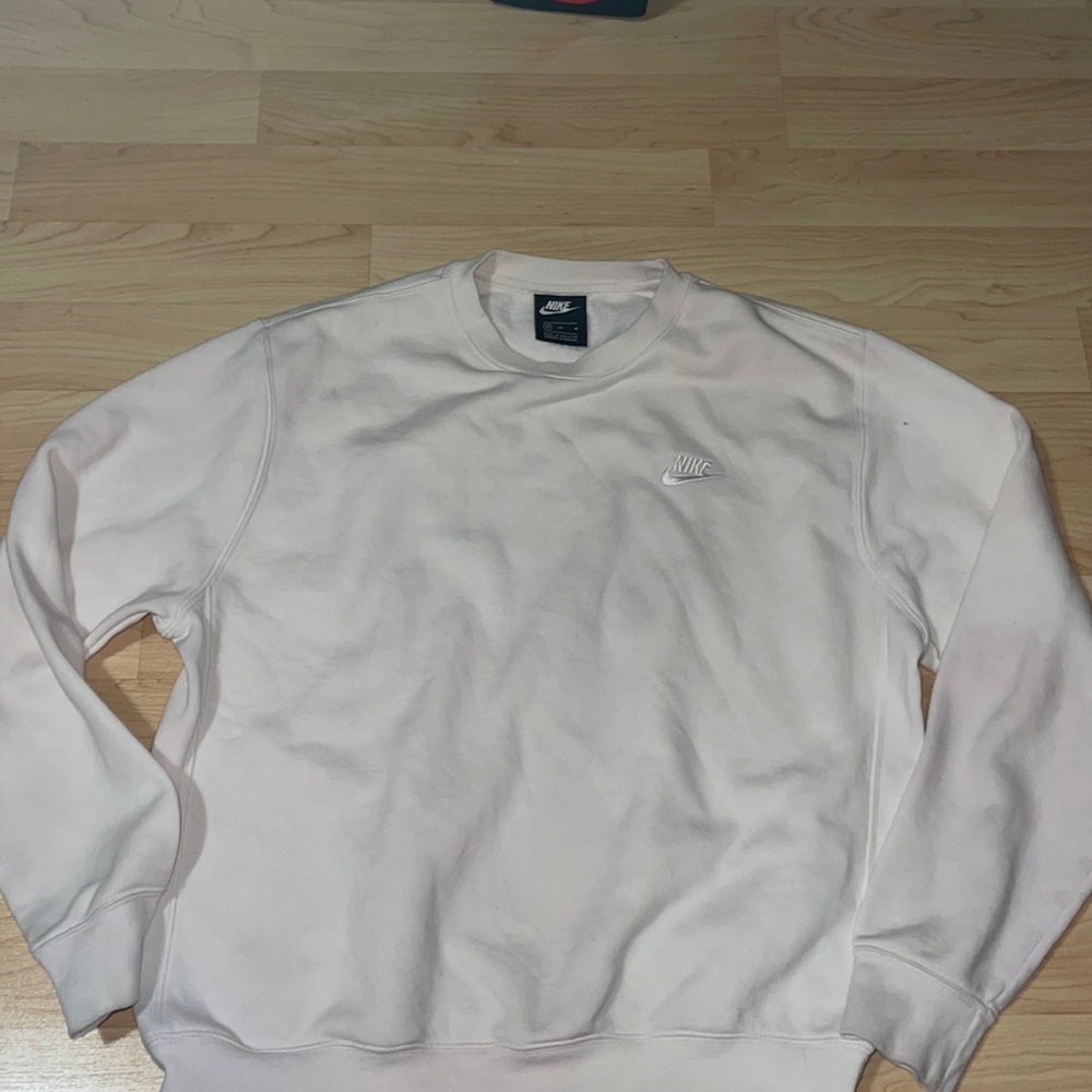 white nike crewneck barely used